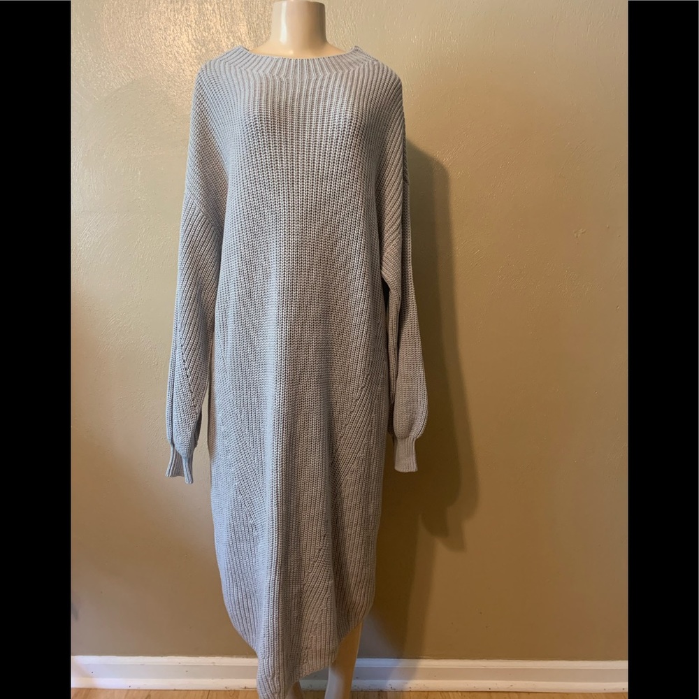 Style & Co size 3X gray sweater dress NWT